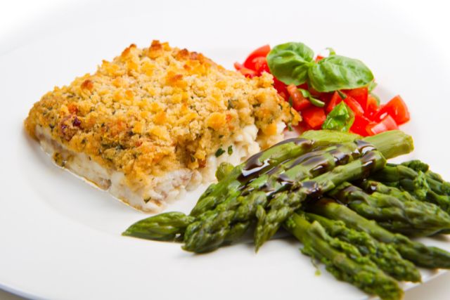 Crispy Baked Cod with a Parmesan Crust for 3