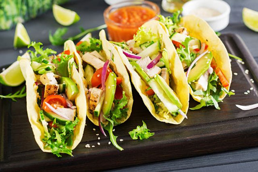 Spicy Chicken Tacos with Avocado Salsa