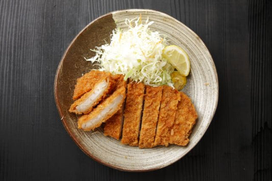 Japanese Tonkatsu Pork Cutlet with Cabbage Slaw